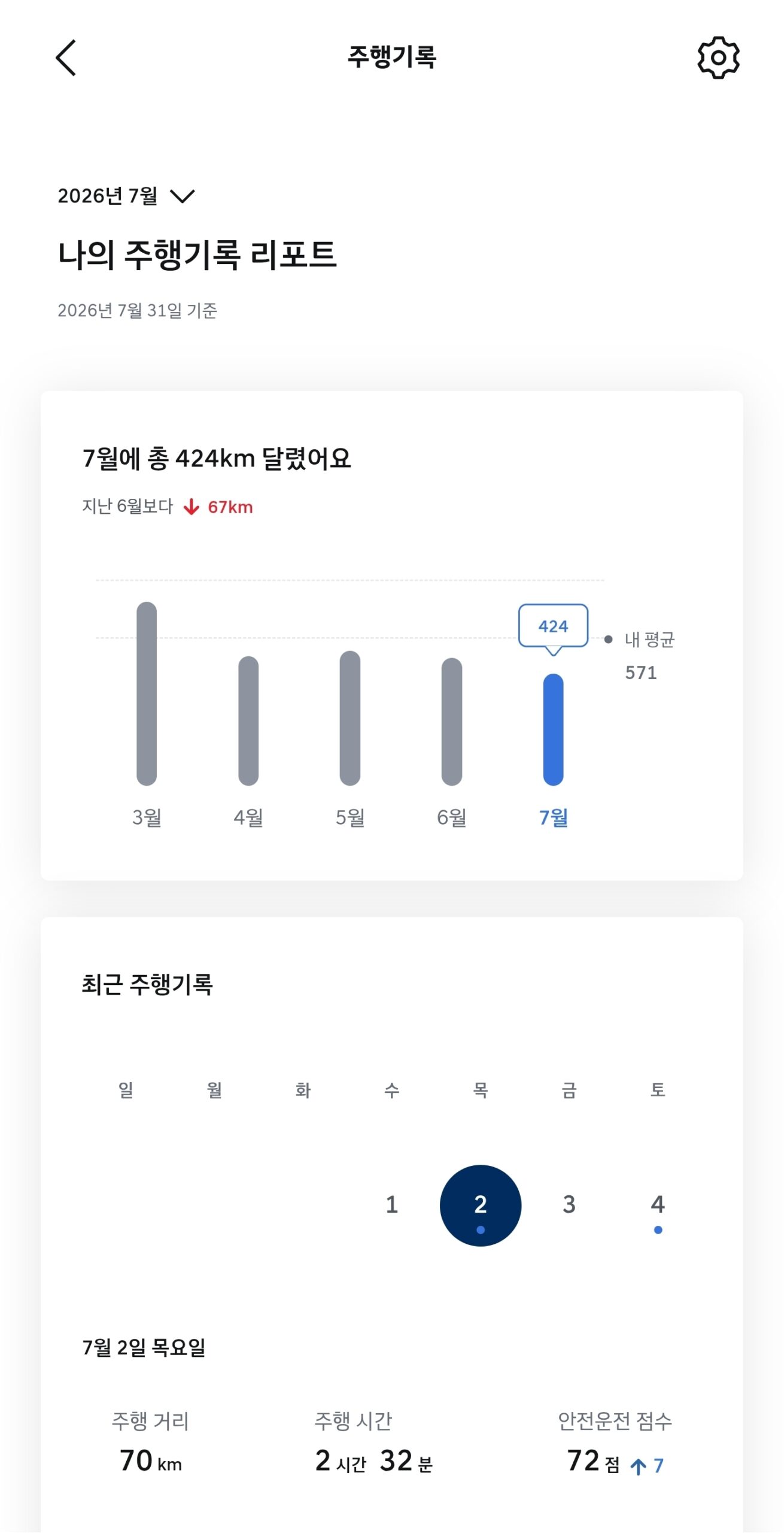 주행기록